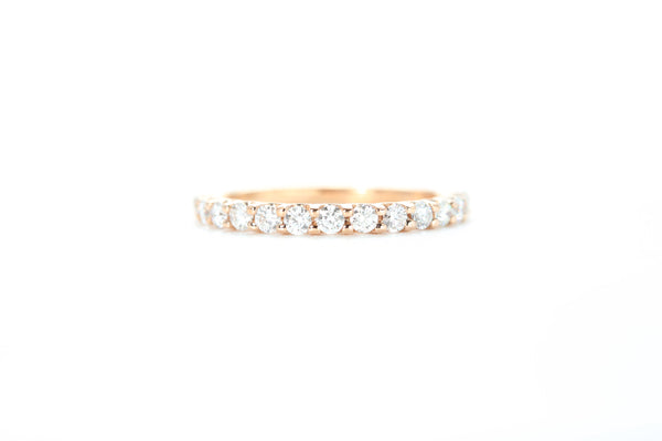 Micro Pavé 1/2 Carat Diamond Ring in 18k Rose Gold