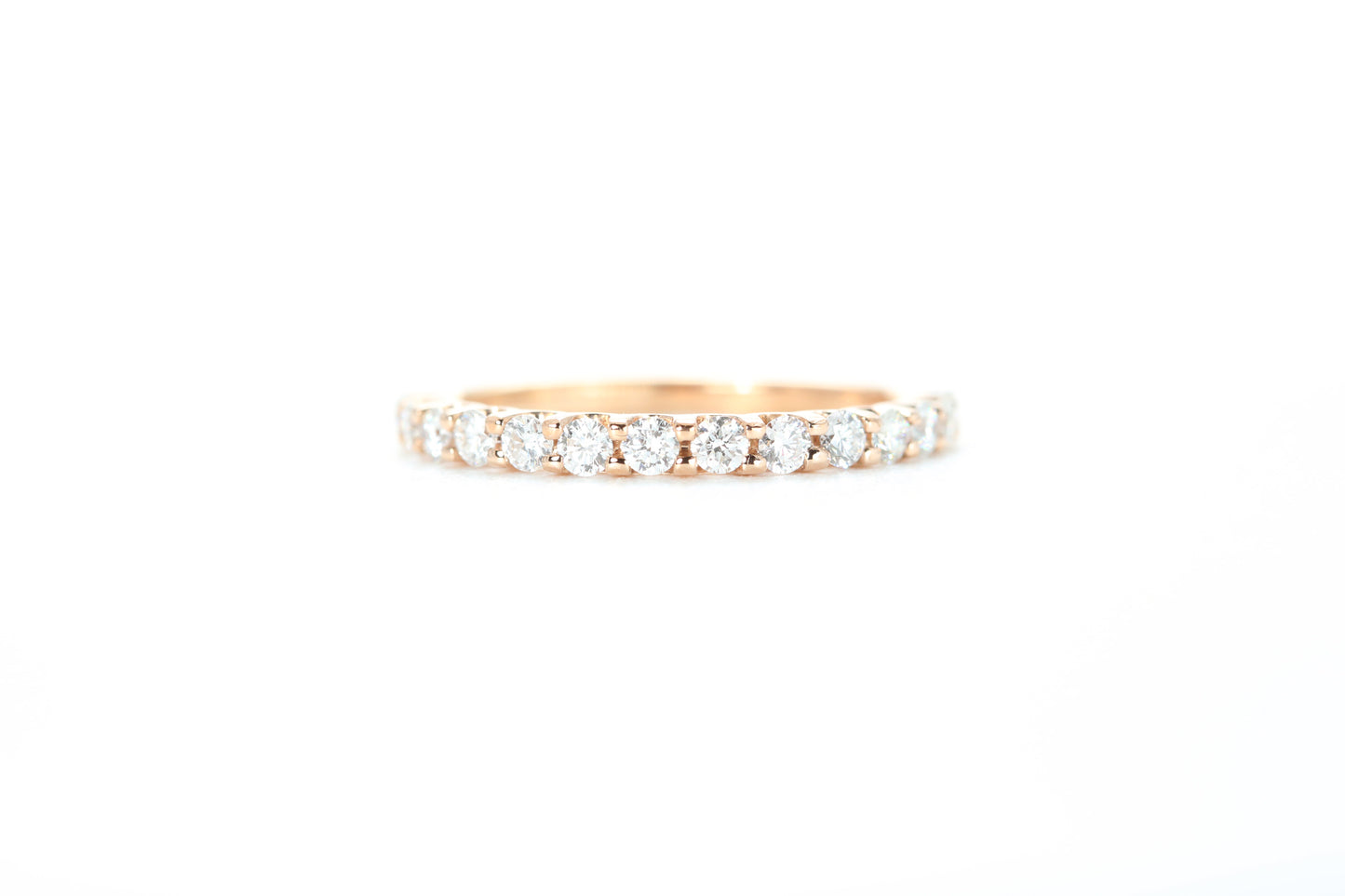 Micro Pavé 1/2 Carat Diamond Ring in 18k Rose Gold