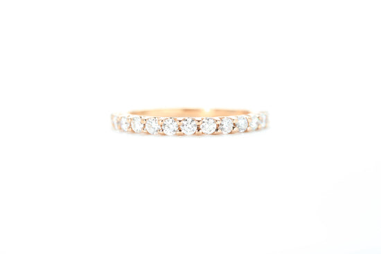 Micro Pavé 1/2 Carat Diamond Ring in 18k Rose Gold