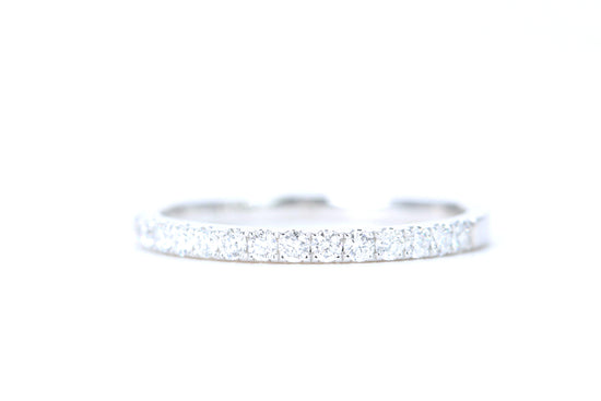 Micro Pavé 1/3 Carat Diamond Ring in 14K White Gold