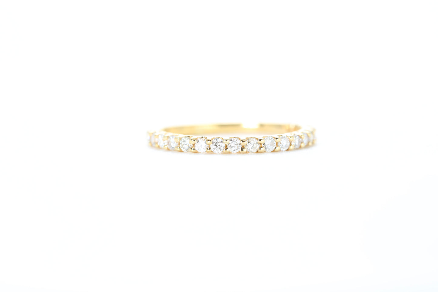 Micro Pavé 1/3 Carat Diamond Ring in 18K Yellow Gold