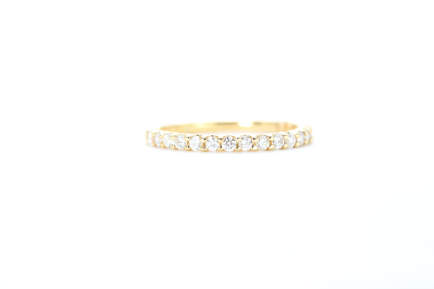 Micro Pavé 1/3 Carat Diamond Ring in 18K Yellow Gold