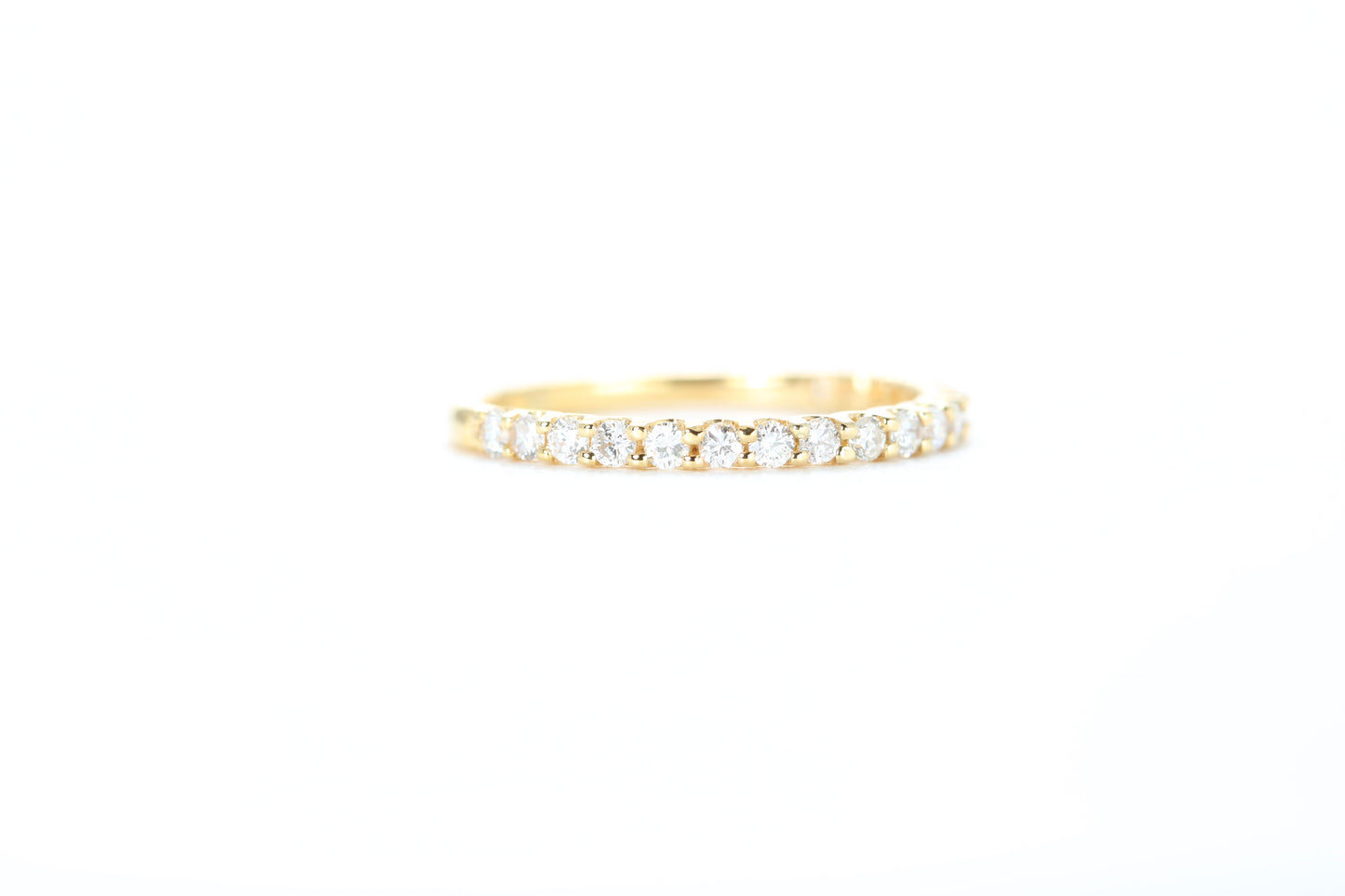 Micro Pavé 1/3 Carat Diamond Ring in 18K Yellow Gold