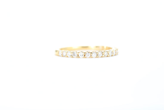 Micro Pavé 1/3 Carat Diamond Ring in 18K Yellow Gold