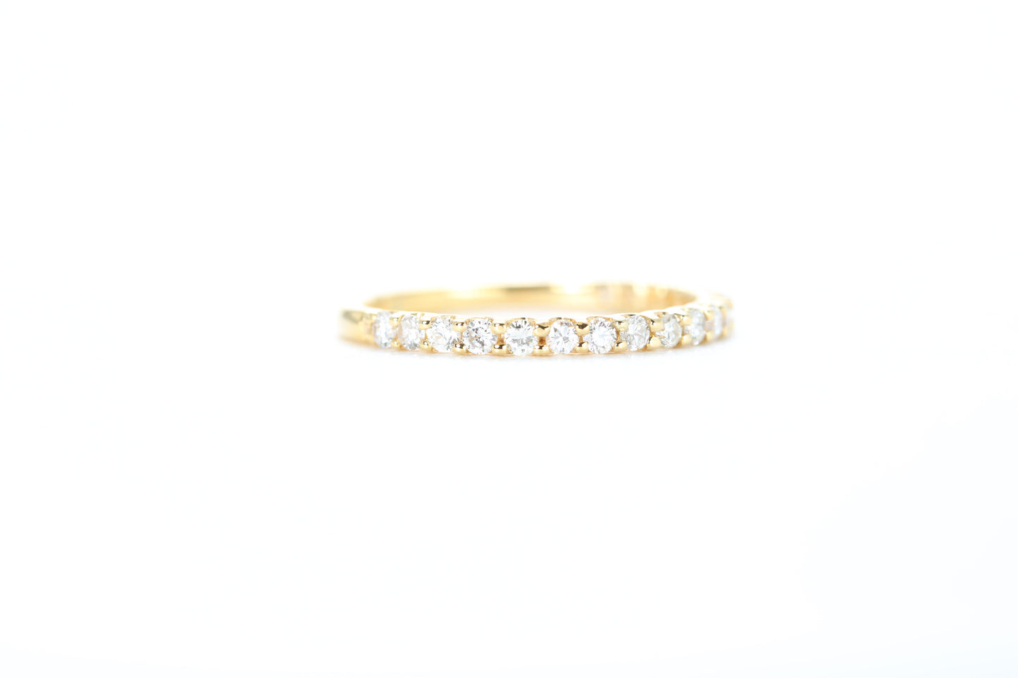 Micro Pavé 1/3 Carat Diamond Ring in 18K Yellow Gold