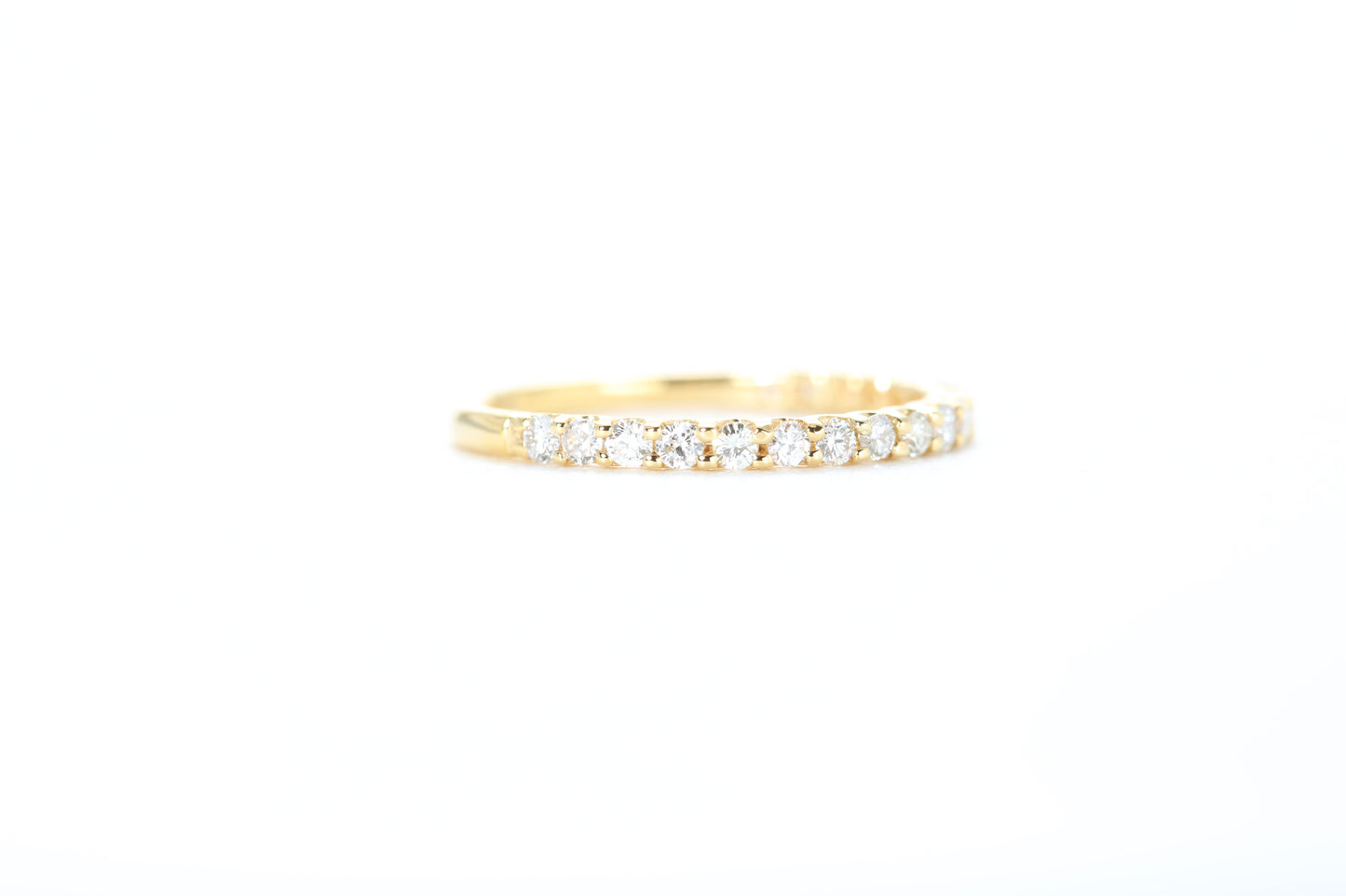 Micro Pavé 1/3 Carat Diamond Ring in 18K Yellow Gold