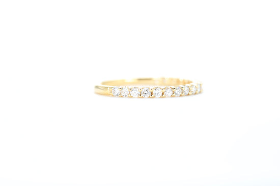 Micro Pavé 1/3 Carat Diamond Ring in 18K Yellow Gold