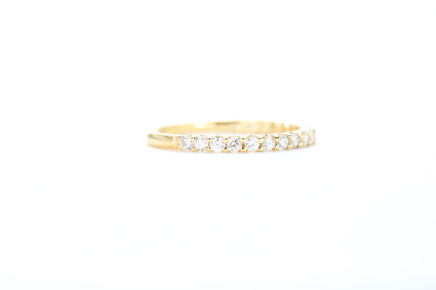 Micro Pavé 1/3 Carat Diamond Ring in 18K Yellow Gold