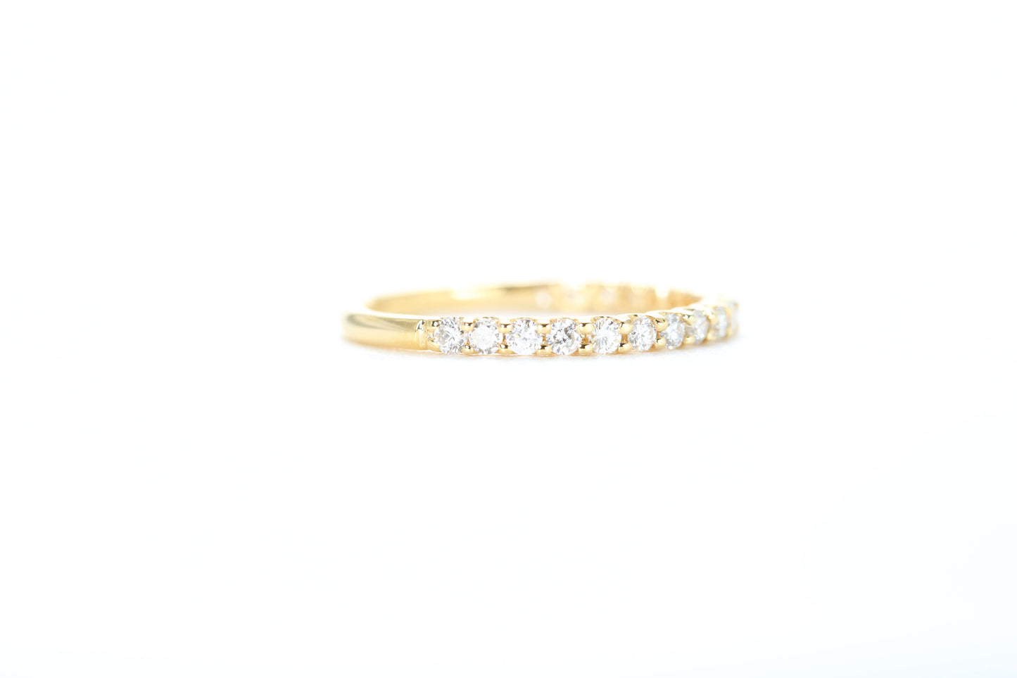 Micro Pavé 1/3 Carat Diamond Ring in 18K Yellow Gold