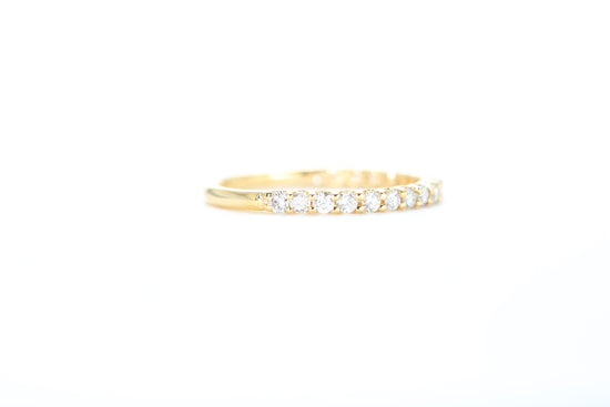 Micro Pavé 1/3 Carat Diamond Ring in 18K Yellow Gold