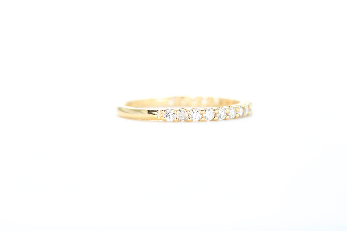 Micro Pavé 1/3 Carat Diamond Ring in 18K Yellow Gold