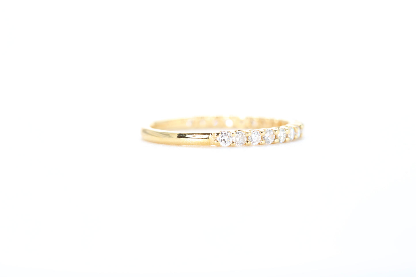 Micro Pavé 1/3 Carat Diamond Ring in 18K Yellow Gold