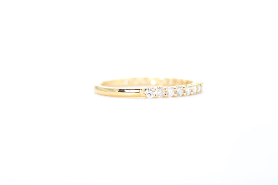 Micro Pavé 1/3 Carat Diamond Ring in 18K Yellow Gold