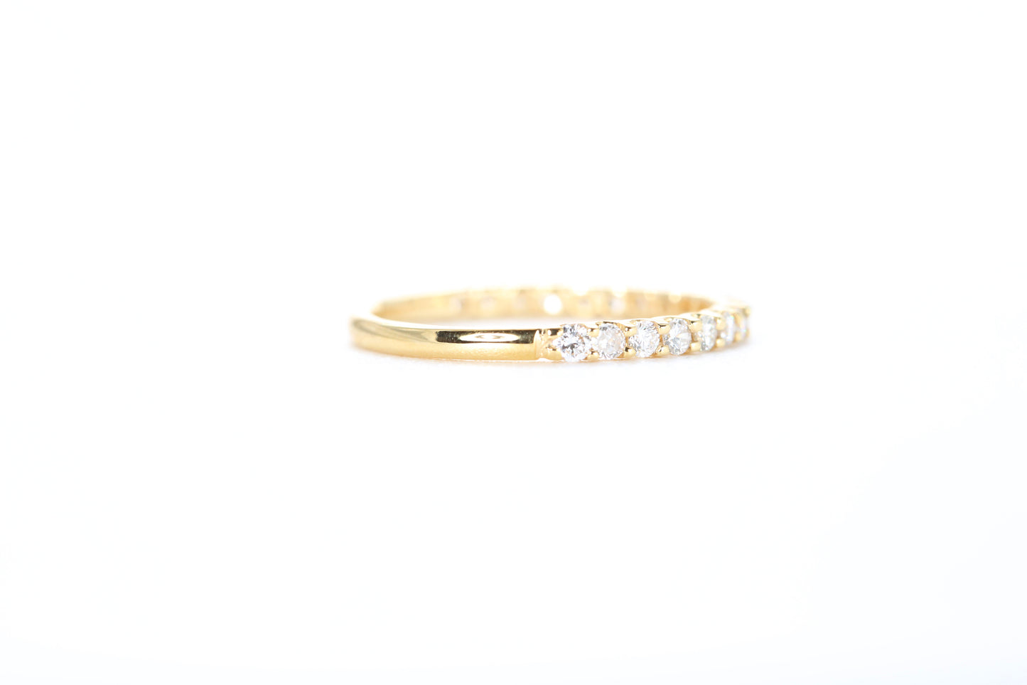 Micro Pavé 1/3 Carat Diamond Ring in 18K Yellow Gold