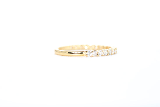 Micro Pavé 1/3 Carat Diamond Ring in 18K Yellow Gold