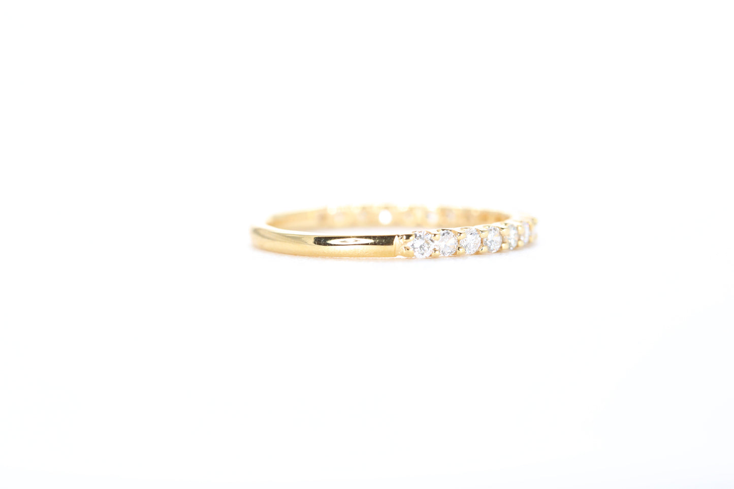 Micro Pavé 1/3 Carat Diamond Ring in 18K Yellow Gold