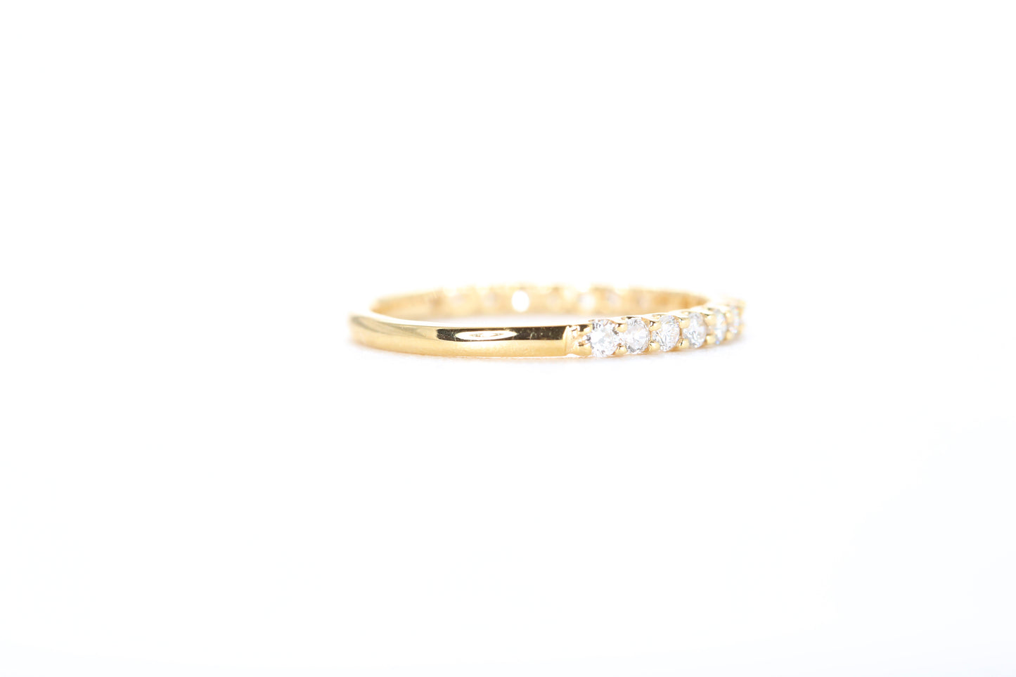 Micro Pavé 1/3 Carat Diamond Ring in 18K Yellow Gold
