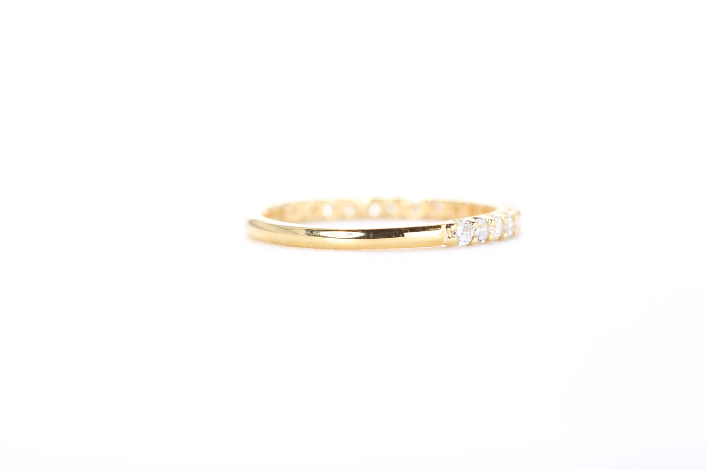 Micro Pavé 1/3 Carat Diamond Ring in 18K Yellow Gold