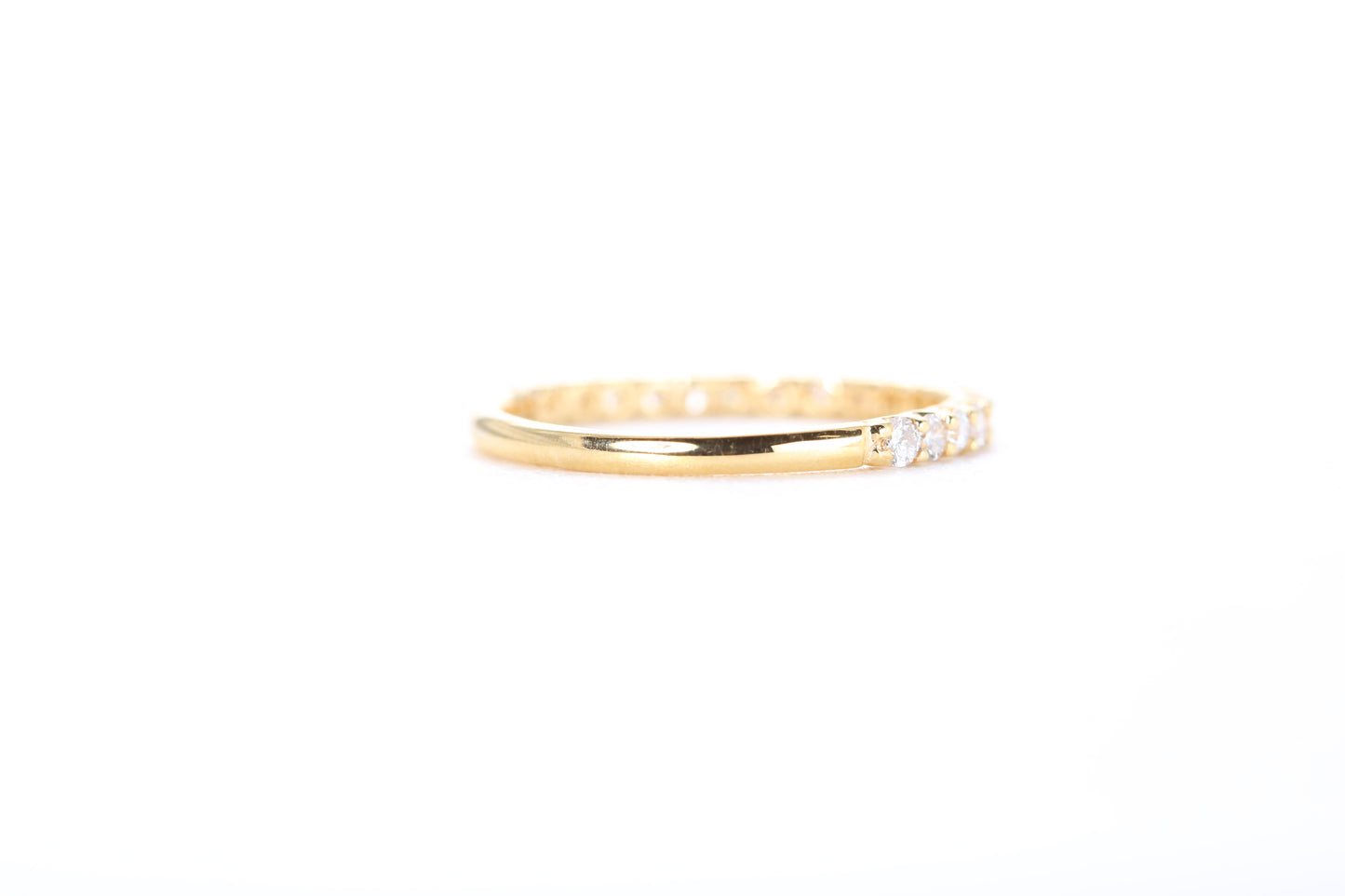 Micro Pavé 1/3 Carat Diamond Ring in 18K Yellow Gold