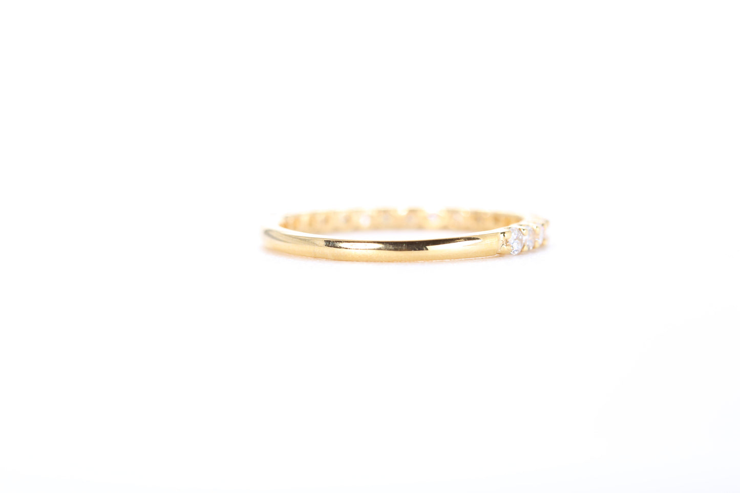 Micro Pavé 1/3 Carat Diamond Ring in 18K Yellow Gold