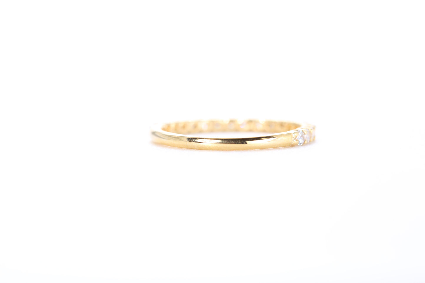Micro Pavé 1/3 Carat Diamond Ring in 18K Yellow Gold