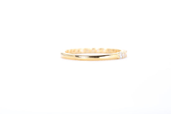 Micro Pavé 1/3 Carat Diamond Ring in 18K Yellow Gold