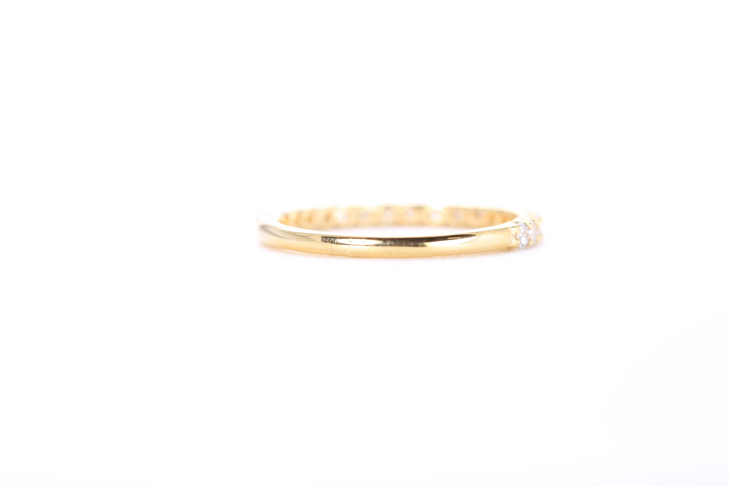 Micro Pavé 1/3 Carat Diamond Ring in 18K Yellow Gold