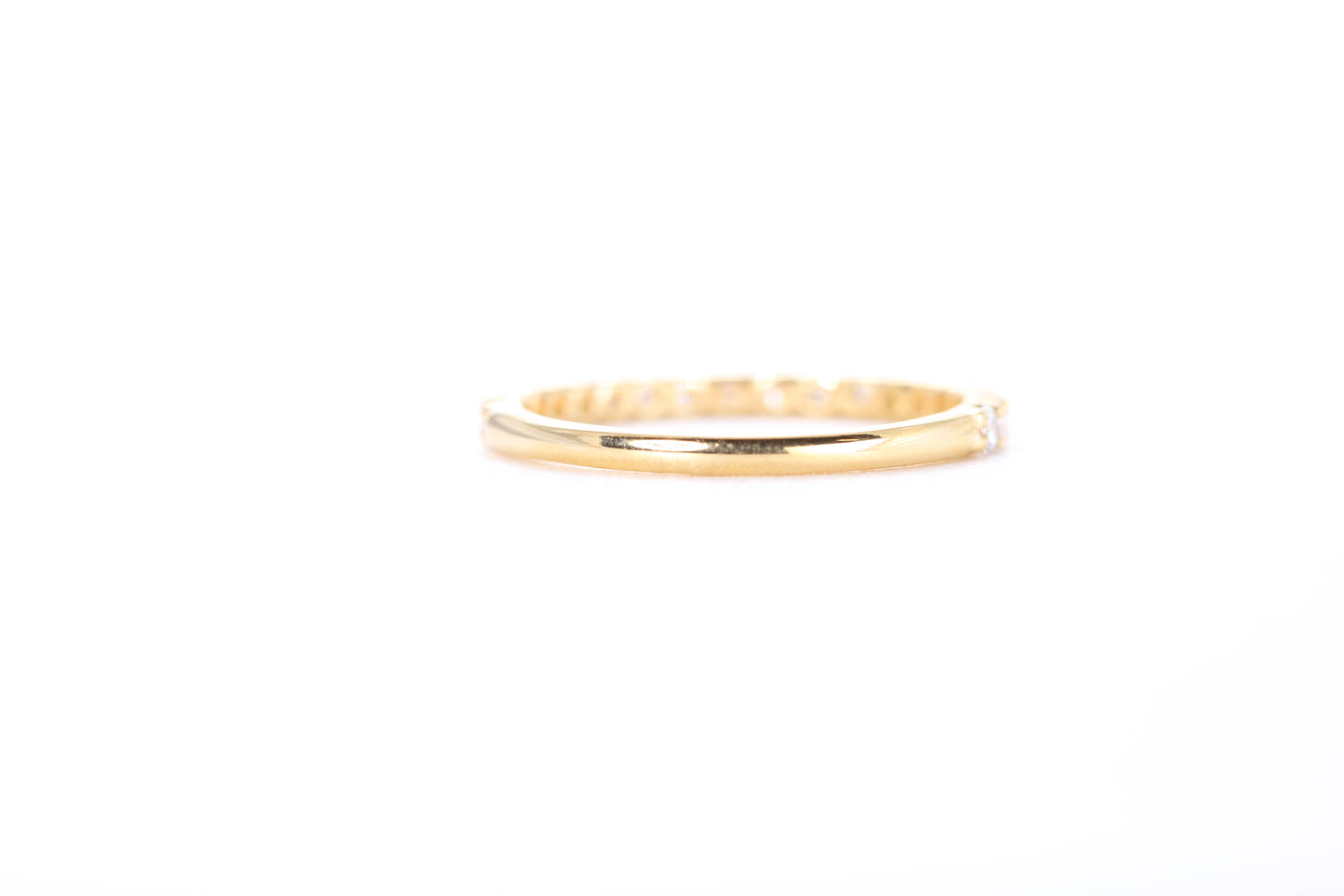 Micro Pavé 1/3 Carat Diamond Ring in 18K Yellow Gold