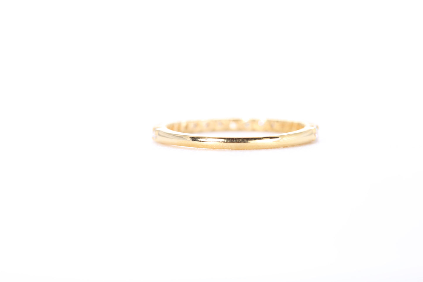 Micro Pavé 1/3 Carat Diamond Ring in 18K Yellow Gold