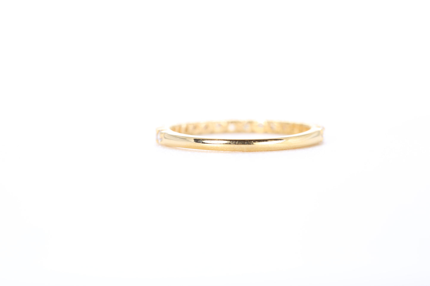 Micro Pavé 1/3 Carat Diamond Ring in 18K Yellow Gold