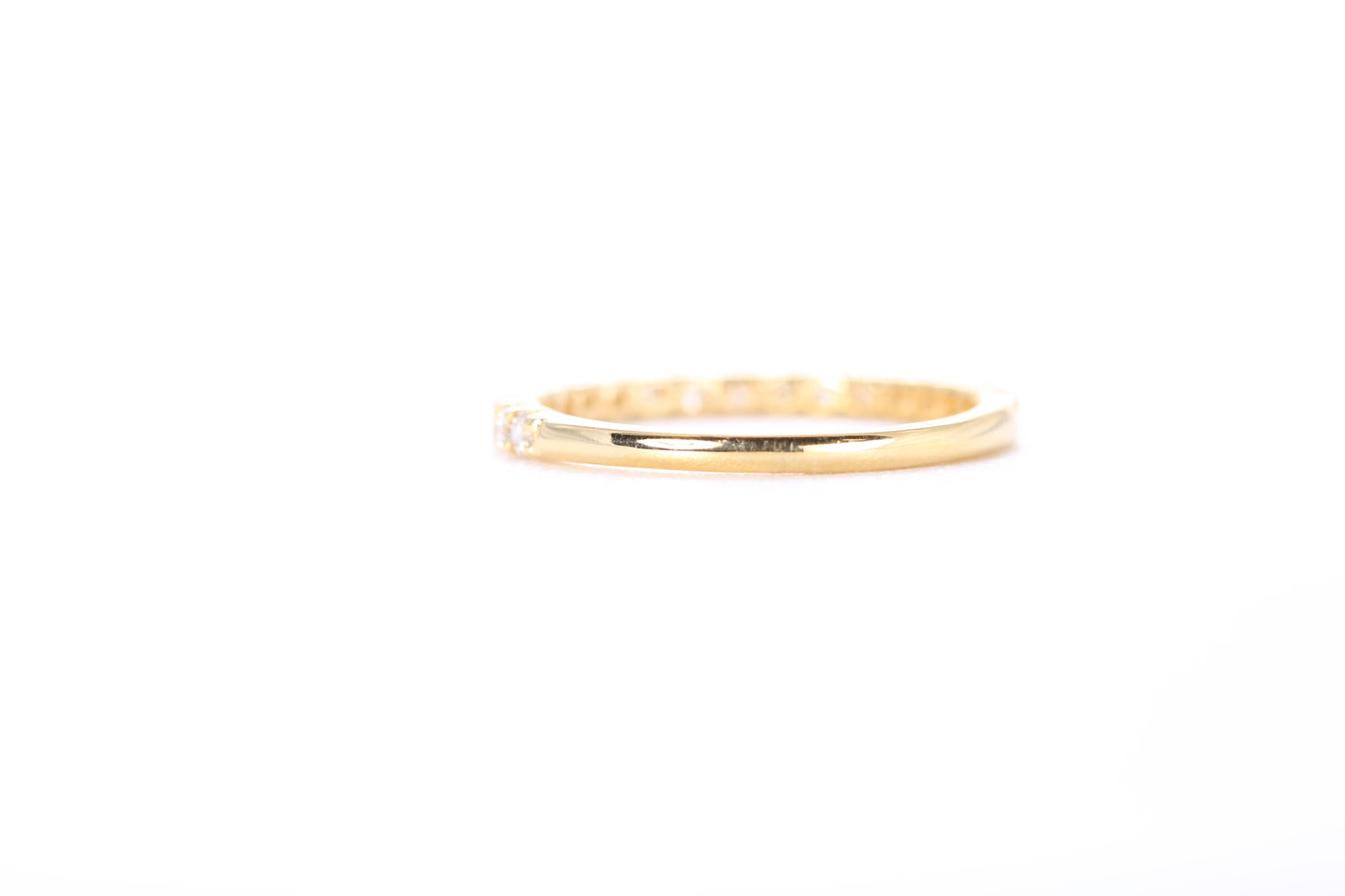 Micro Pavé 1/3 Carat Diamond Ring in 18K Yellow Gold