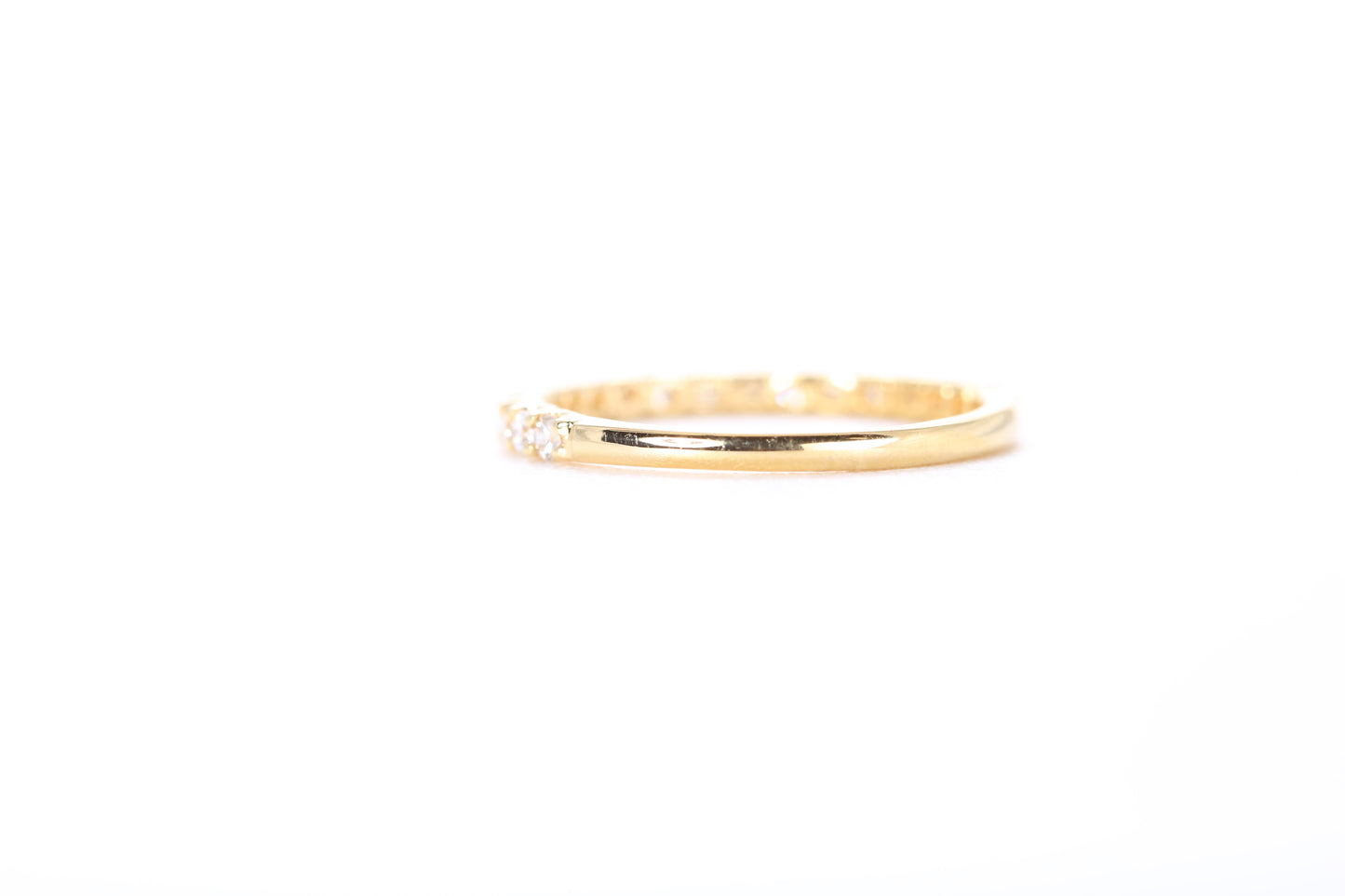 Micro Pavé 1/3 Carat Diamond Ring in 18K Yellow Gold
