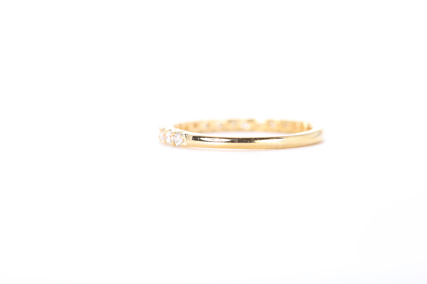 Micro Pavé 1/3 Carat Diamond Ring in 18K Yellow Gold