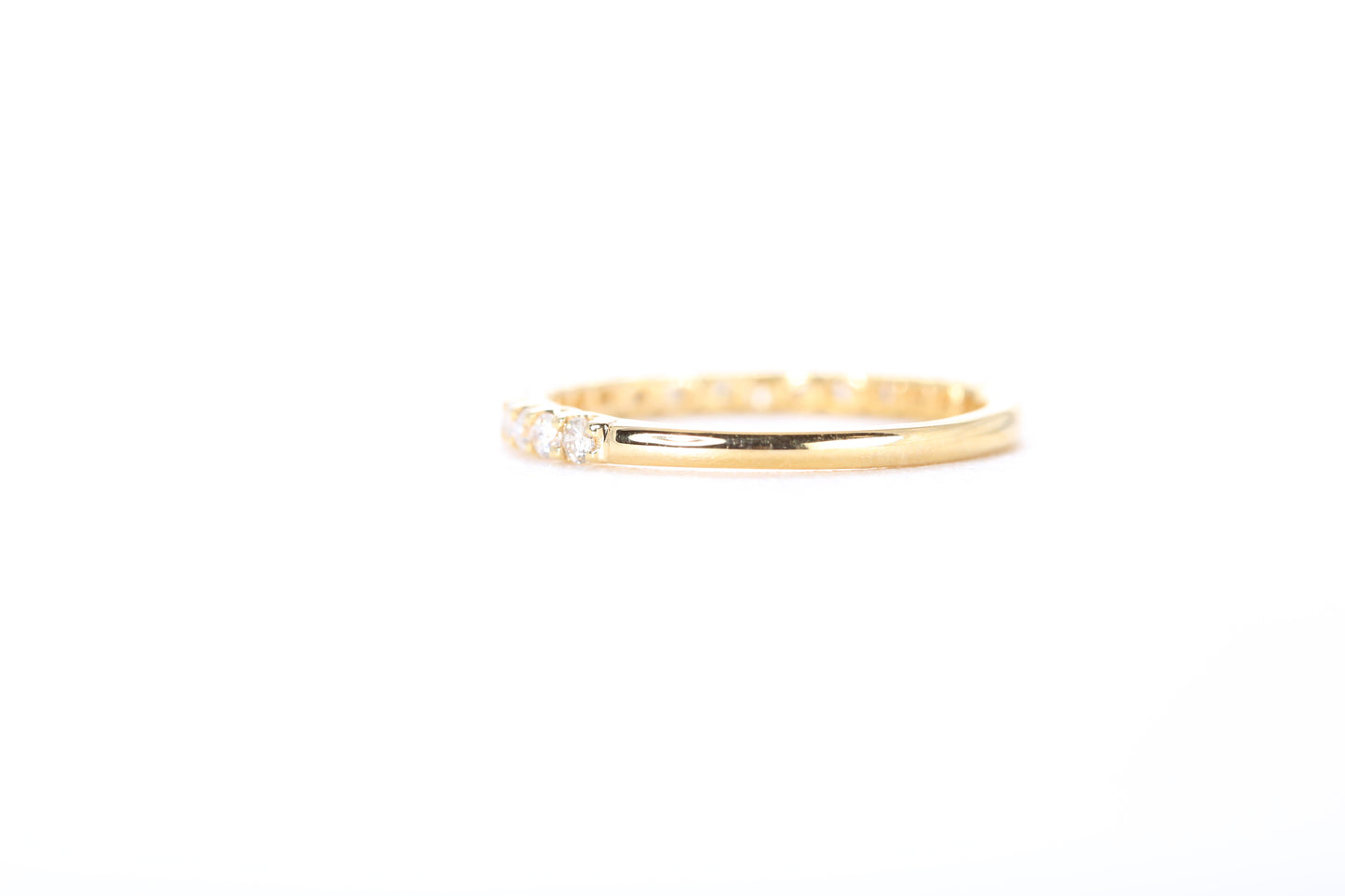 Micro Pavé 1/3 Carat Diamond Ring in 18K Yellow Gold