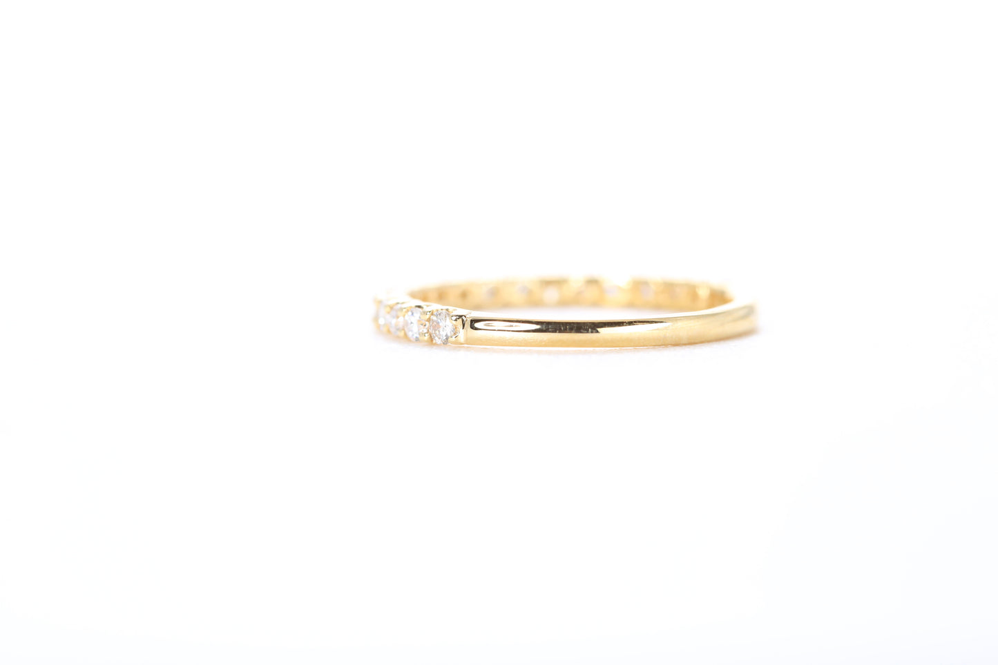 Micro Pavé 1/3 Carat Diamond Ring in 18K Yellow Gold