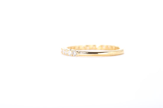 Micro Pavé 1/3 Carat Diamond Ring in 18K Yellow Gold