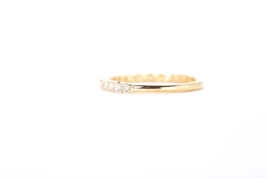 Micro Pavé 1/3 Carat Diamond Ring in 18K Yellow Gold