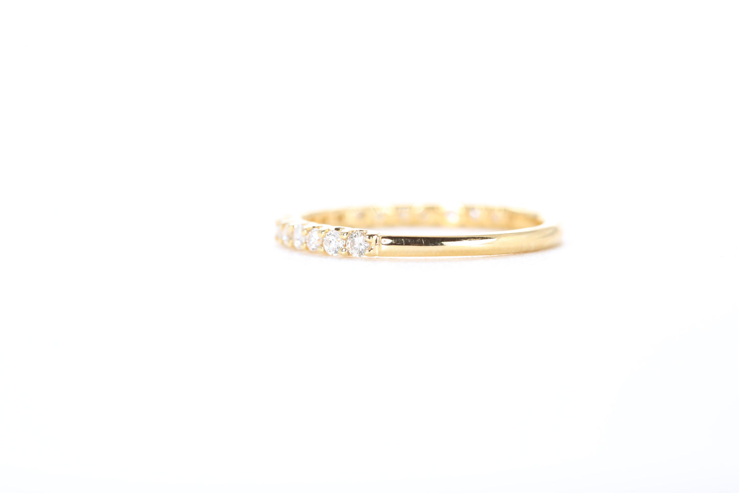 Micro Pavé 1/3 Carat Diamond Ring in 18K Yellow Gold