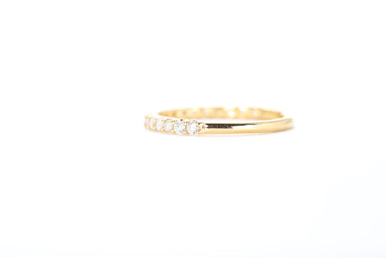 Micro Pavé 1/3 Carat Diamond Ring in 18K Yellow Gold
