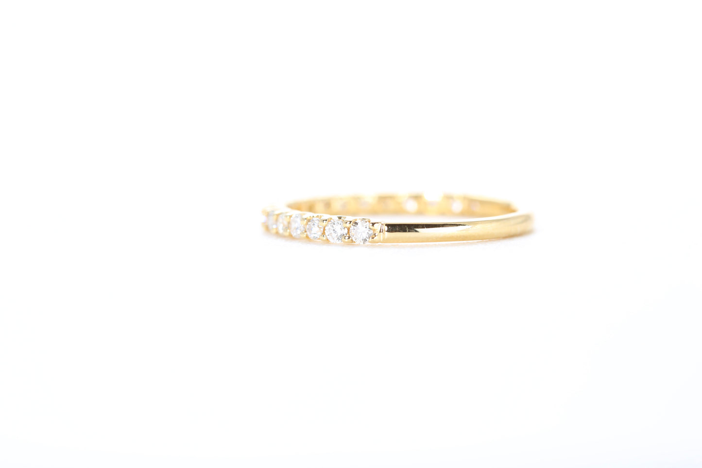 Micro Pavé 1/3 Carat Diamond Ring in 18K Yellow Gold