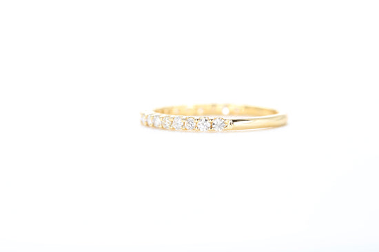 Micro Pavé 1/3 Carat Diamond Ring in 18K Yellow Gold