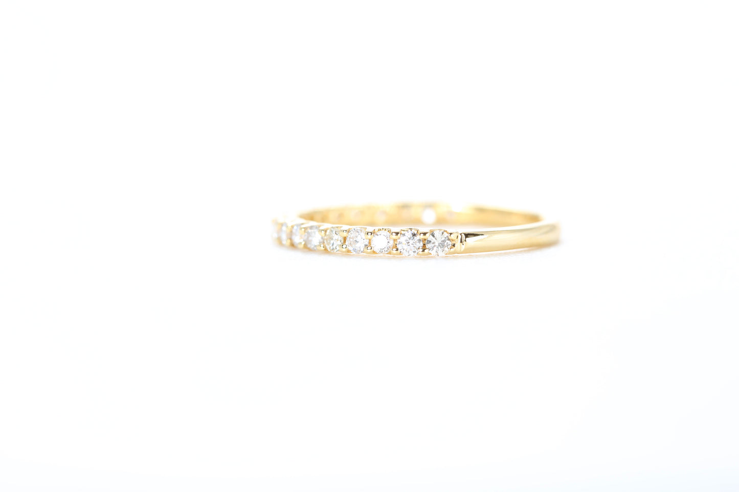 Micro Pavé 1/3 Carat Diamond Ring in 18K Yellow Gold