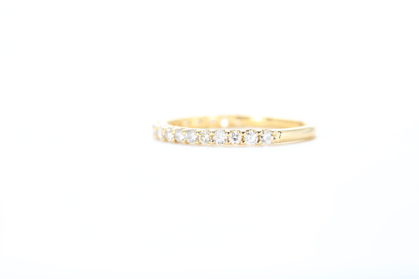 Micro Pavé 1/3 Carat Diamond Ring in 18K Yellow Gold