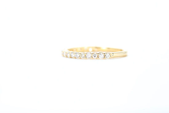 Micro Pavé 1/3 Carat Diamond Ring in 18K Yellow Gold