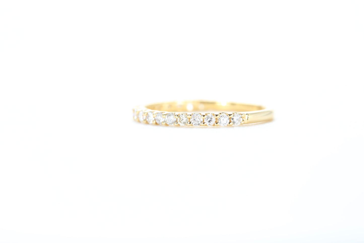 Micro Pavé 1/3 Carat Diamond Ring in 18K Yellow Gold