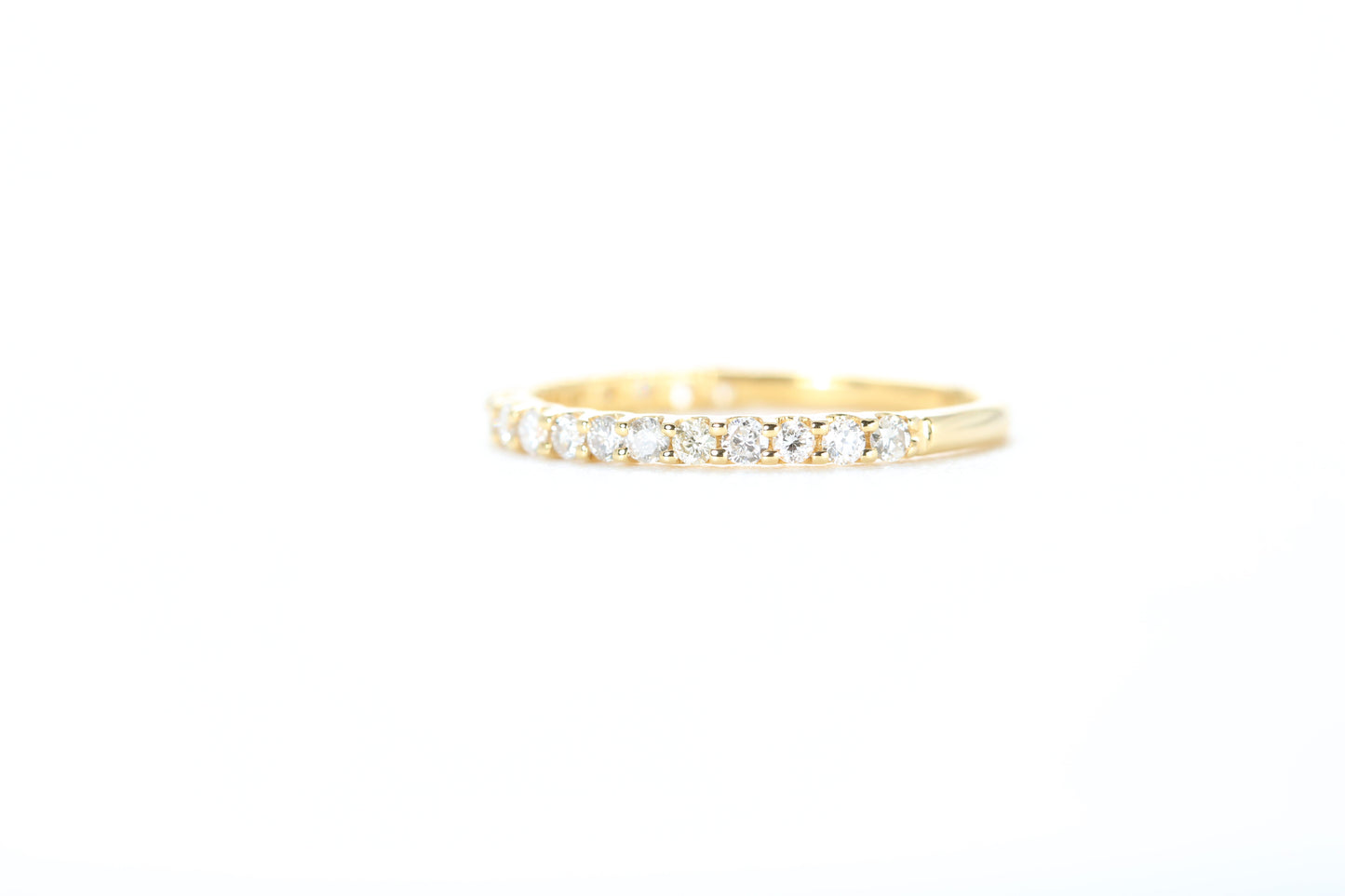 Micro Pavé 1/3 Carat Diamond Ring in 18K Yellow Gold