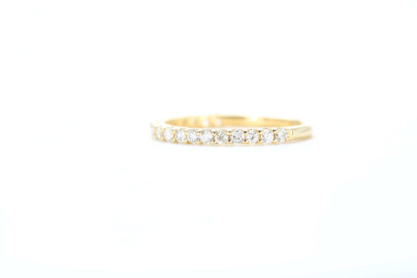 Micro Pavé 1/3 Carat Diamond Ring in 18K Yellow Gold