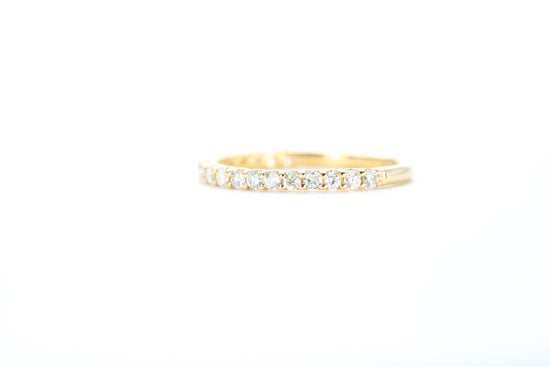 Micro Pavé 1/3 Carat Diamond Ring in 18K Yellow Gold