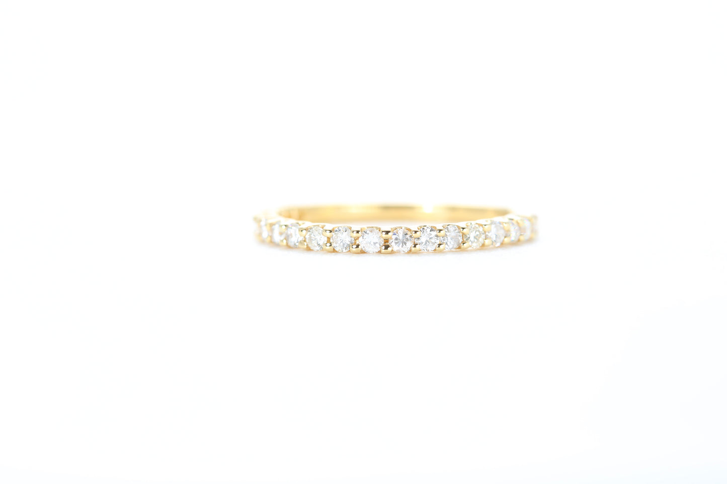 Micro Pavé 1/3 Carat Diamond Ring in 18K Yellow Gold