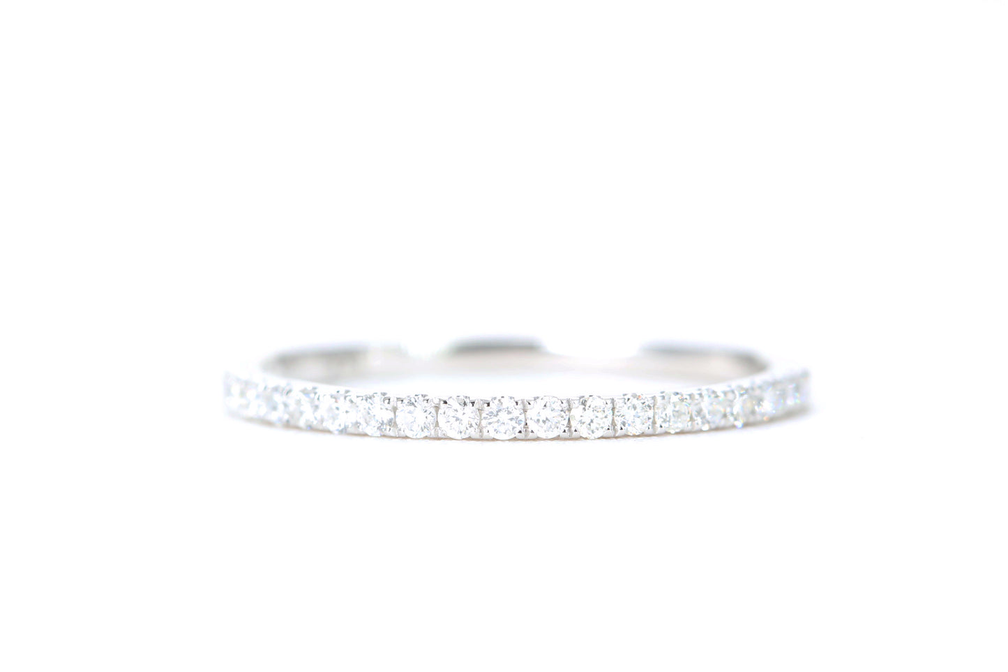 Micro Pavé 1/4 Carat Diamond Ring in 14K White Gold